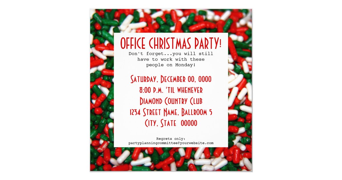 Office Christmas Party Invitations | Zazzle.com