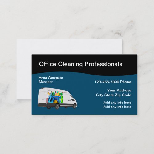 Office Cleaning Professional Business Cards