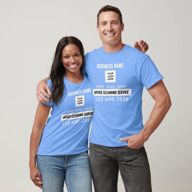 Office Cleaning Service QR code Logo custom work T-Shirt (Unisex)