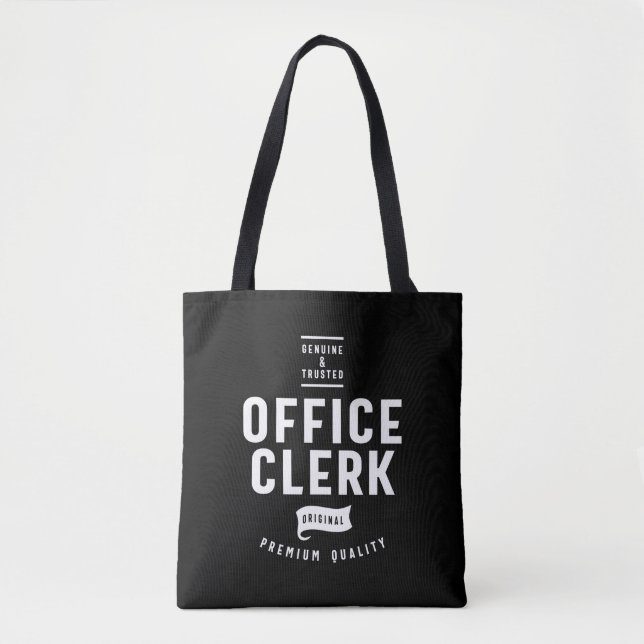 Office Clerk Job Title Gift Tote Bag (Front)