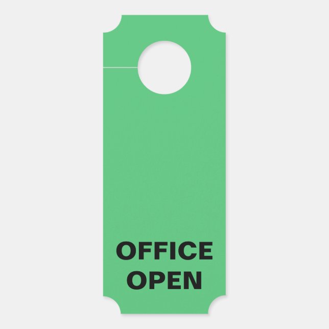 Office Closed or Open  Door Hanger (Front)