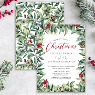 Office Corporate Christmas Party Celebration Invitation