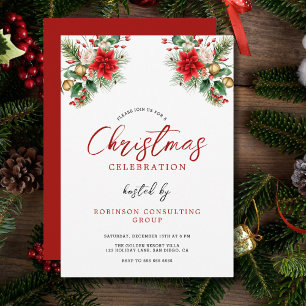 Office Corporate Christmas Party Celebration Invitation