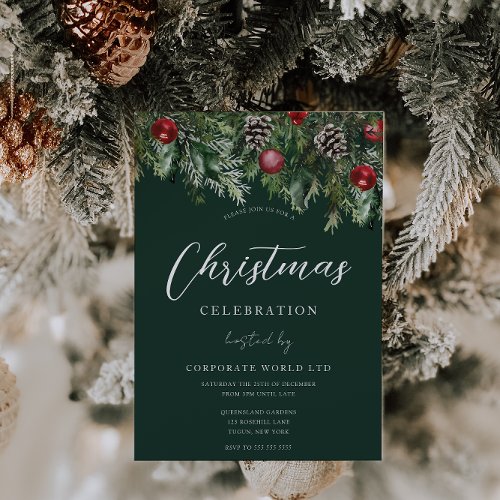 Office Corporate Christmas Party  Invitation