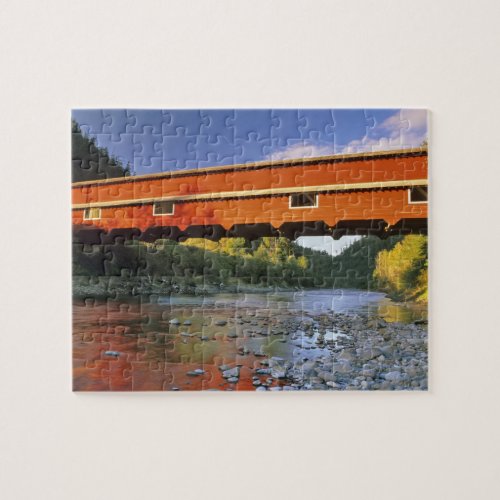 Office Covered Bridge the longest in Oregon at 2 Jigsaw Puzzle