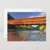 Office Covered Bridge the longest in Oregon at 2 Postcard (Front/Back)