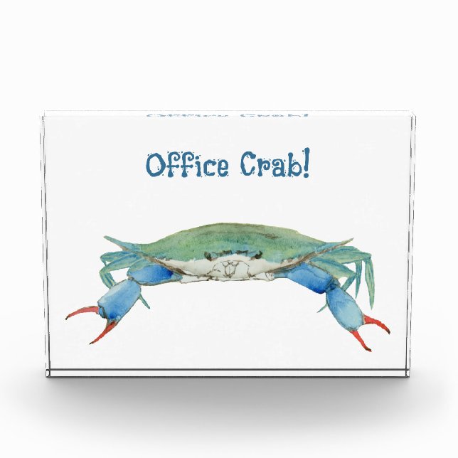 Office Crab Acrylic Award (Front)