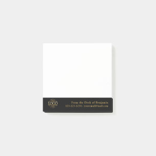 Office Custom Modern Simple Logo From the Desk of Post-it Notes