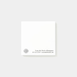 Office Custom Modern Simple Logo From the Desk of Post-it Notes