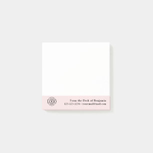 Office Custom Modern Simple Logo From the Desk of Post-it Notes