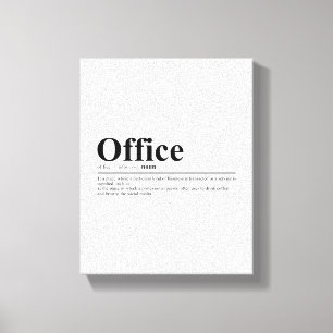 Office Definition Funny Quote Canvas Print