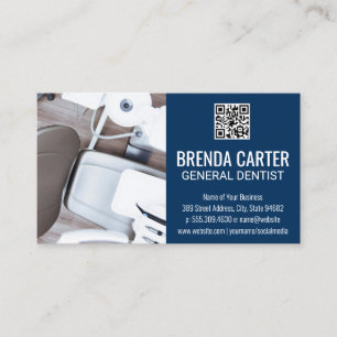 Office Dental Chair QR Scan Code Business Card