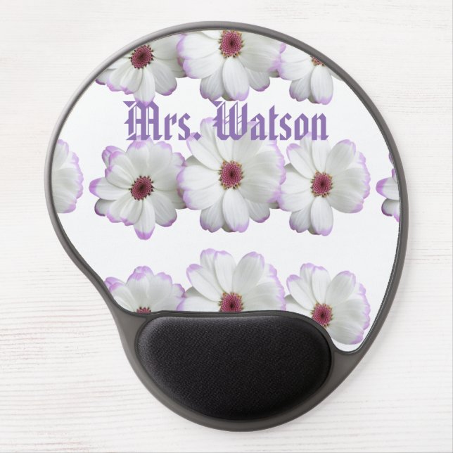 Office Desk Blossoms Floral Destiny'S Destiny Gel Mouse Pad (Front)