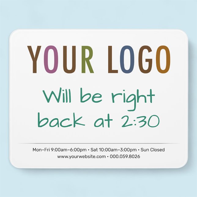 Office Door Message Board with Logo Dry Erase Sign (MISOOK Acrylic Dry Erase Sign with Logo Self Adhesive)