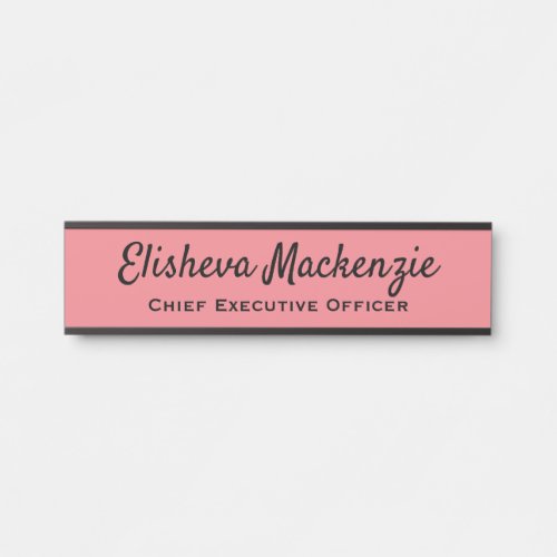 Office Door Name Signs Plate Sign _ Pink