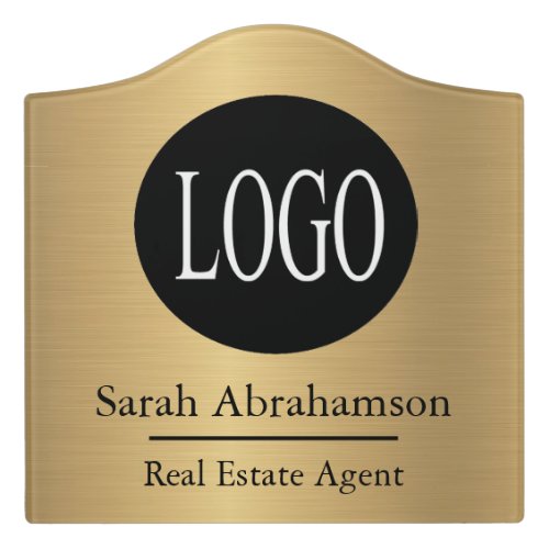 Office Door Sign Faux Gold Real Estate Agent