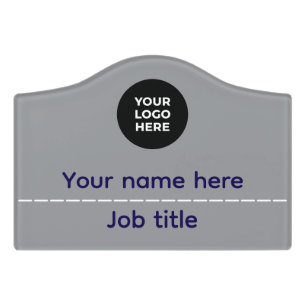  Office Door Sign with Business Logo and Name