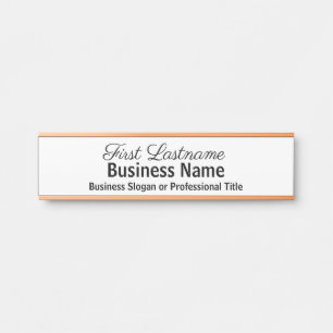 Office Door Signs Classic Modern Rose Gold Sign