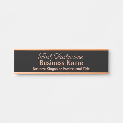 Office Door Signs Classic Modern Rose Gold Sign