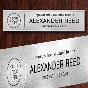 Office Door With Logo Name Plates Modern