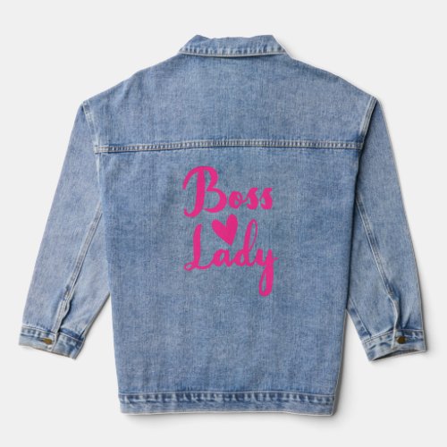 Office Employee Bosses Day Female Boss CEO Manager Denim Jacket