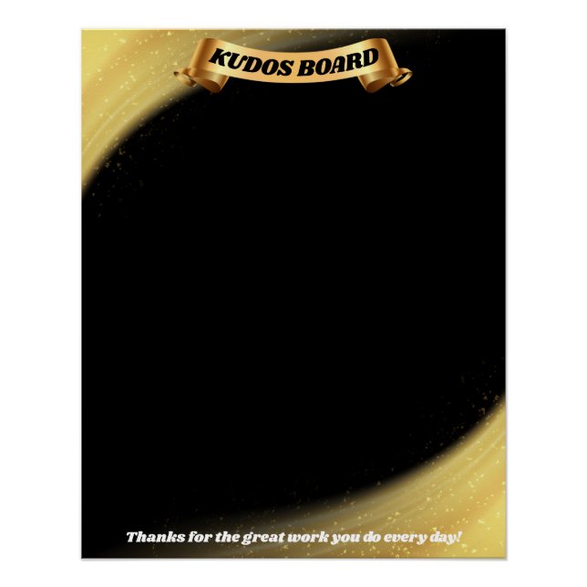 Office employee kudos board recognition poster (Front)
