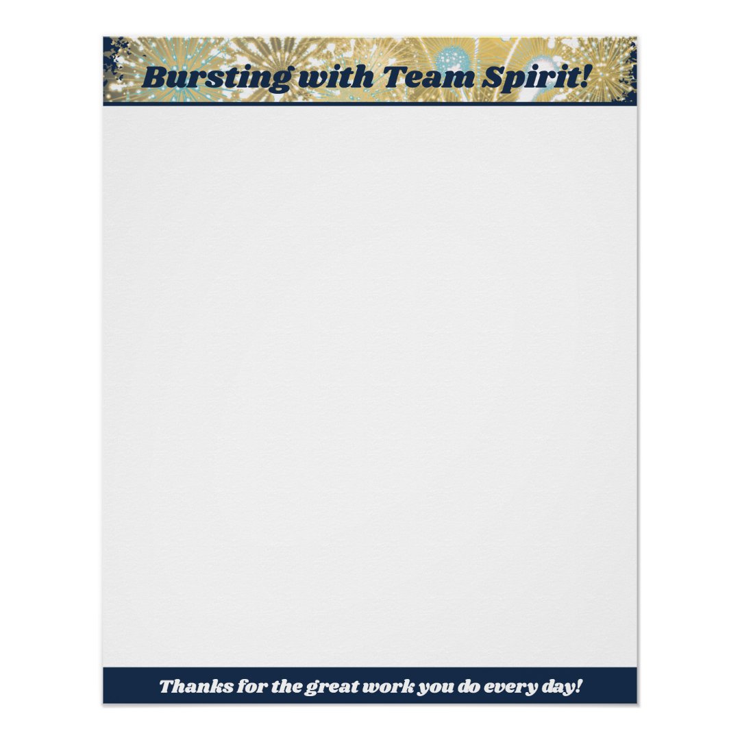 Office employee kudos board recognition poster Zazzle