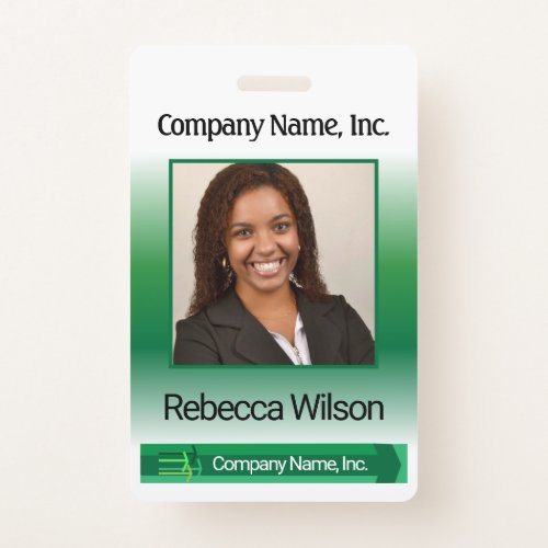 Office Employee Picture Badge _ Green