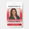 Office Employee Picture Badge - Red