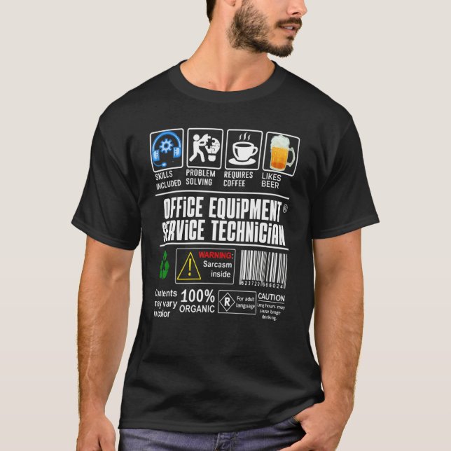 Office Equipment Service Technician Skills Solving T-Shirt (Front)