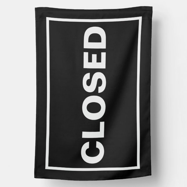 Office flag closed sure sign flag (Back)