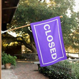 Office flag closed sure sign flag