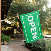 Office flag open sure sign flag