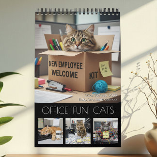 Office Fun Cats Calendar 2026 / Cat Photo Calendar