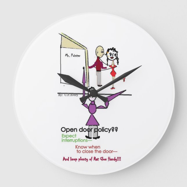 Office Fun Clock/Round Large Clock (Front)