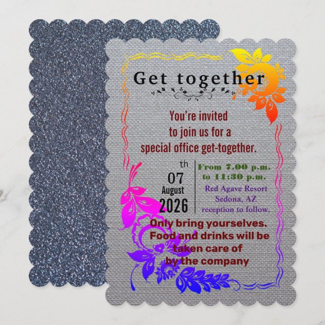 Office Get together Invitation (Front/Back)