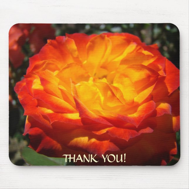 OFFICE GIFT Mousepad Orange Rose Presents (Front)