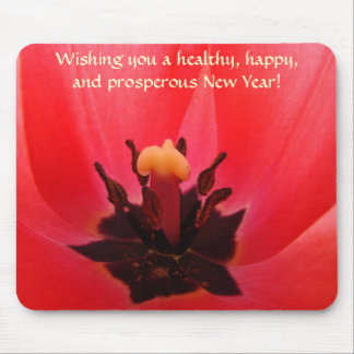OFFICE GIFT Tulip Mousepad Happy Healthy Properous
