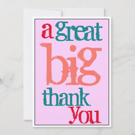 Office Great Big Thank You Casual Card | Zazzle.com