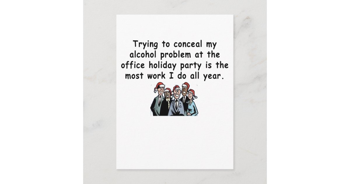 Office Holiday Party Humor Invitation Postcard | Zazzle.com