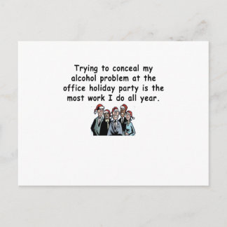 Office Holiday Party Humor Invitation Postcard