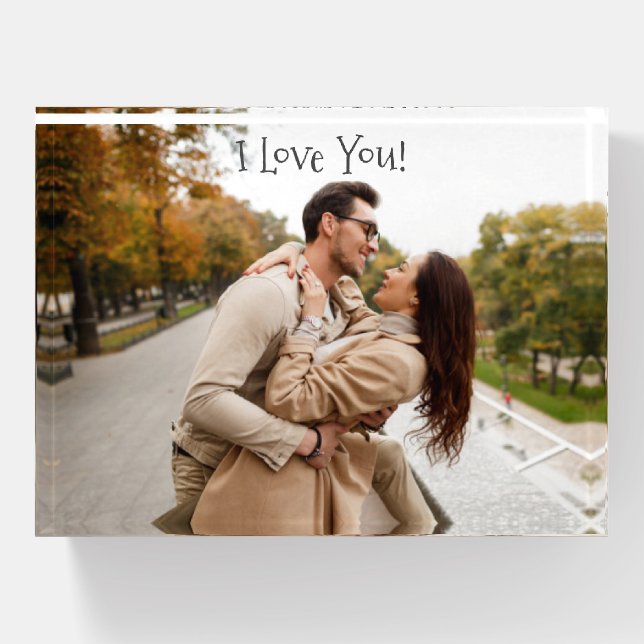 Office Home Desk Photo Gift Keepsake Paperweight (Front)