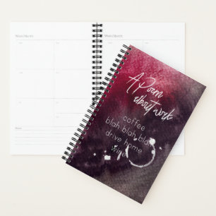 Office Humor Accountant Work Alcohol Wine Funny Planner