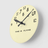 Office Humor Backwards Time Round Clock | Zazzle