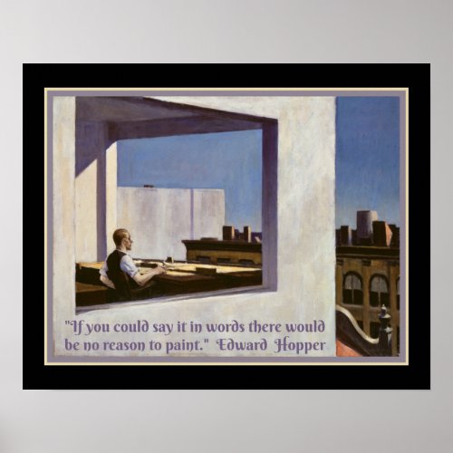 Office in a Small City  by Edward Hopper Poster