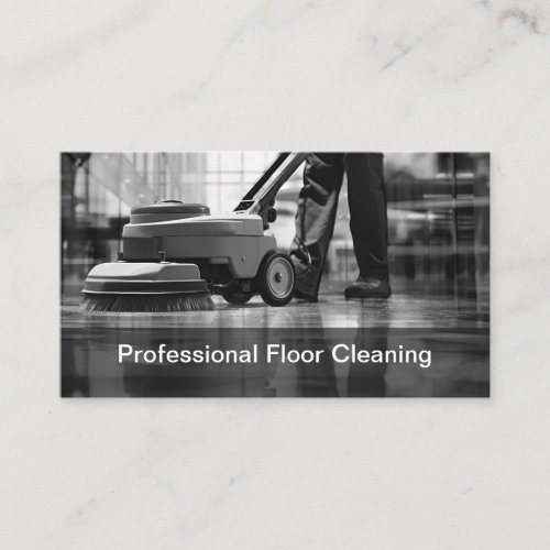 Office Janitor Commercial Cleaning Business Cards