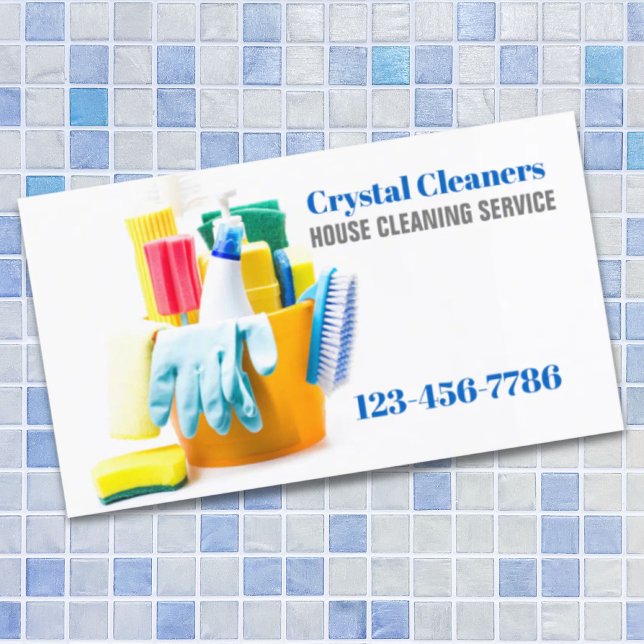 Office Janitorial Cleaning Services Housekeeping  Business Card (Office Janitorial Cleaning Services Housekeeping Business Card)