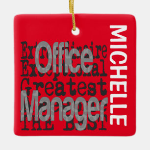 Office Manager Extraordinaire CUSTOM Ceramic Ornament