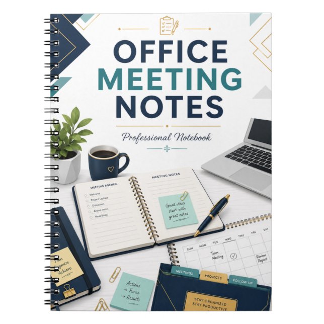 Office Meeting Notes Professional Notebook Journal (Front)