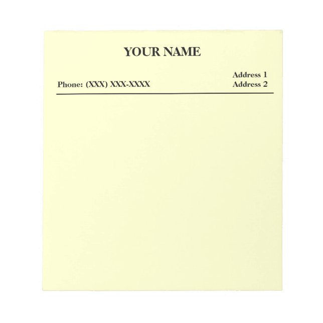 Office Memo Pad (White) (Front)
